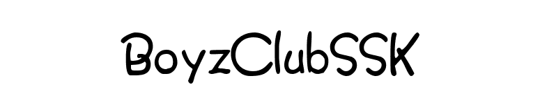 BoyzClubSSK font preview