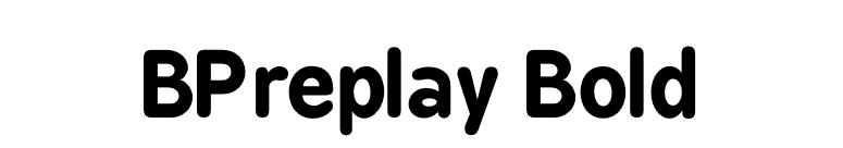 BPreplay Bold font preview