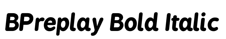 BPreplay Bold Italic font preview