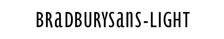 BradburySans-Light font preview