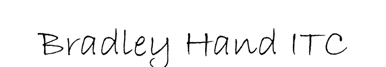 Bradley Hand ITC font preview