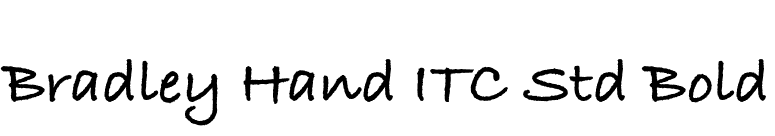 Bradley Hand ITC Std Bold font preview