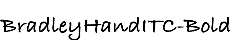 BradleyHandITC-Bold font preview