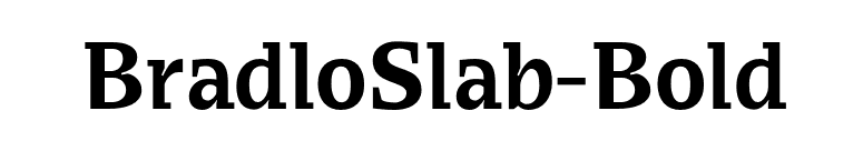 BradloSlab-Bold font preview
