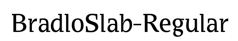BradloSlab-Regular font preview