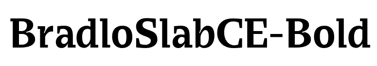 BradloSlabCE-Bold font preview
