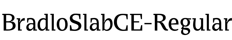 BradloSlabCE-Regular font preview