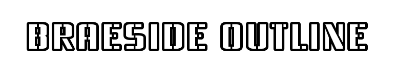 Braeside Outline font preview