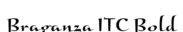 Braganza ITC Bold font preview