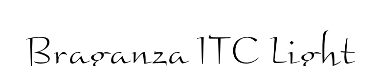Braganza ITC Light font preview