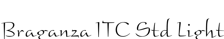 Braganza ITC Std Light font preview