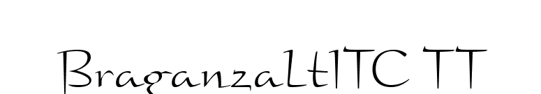 BraganzaLtITC TT font preview