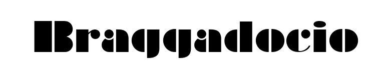 Braggadocio font preview