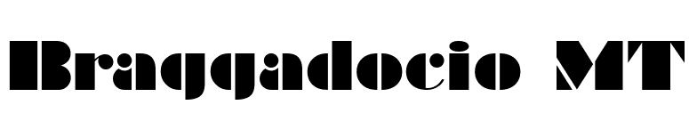 Braggadocio MT font preview