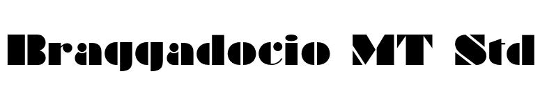 Braggadocio MT Std font preview