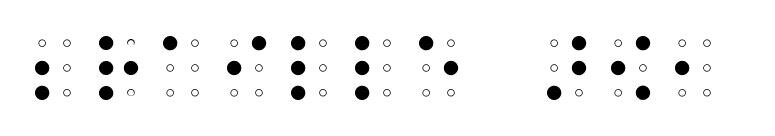 Braille AOE font preview
