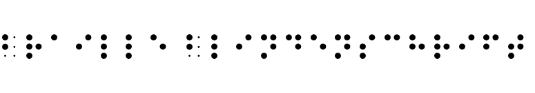 Braille Blindenschrift font preview