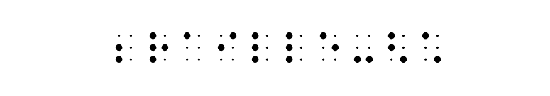 Braille-HC font preview