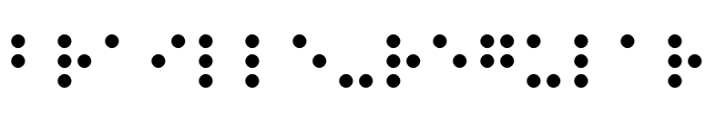BRAILLE-REGULAR font preview