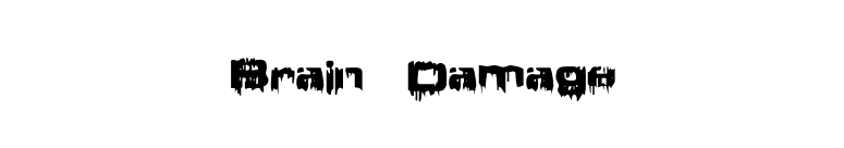 Brain Damage font preview