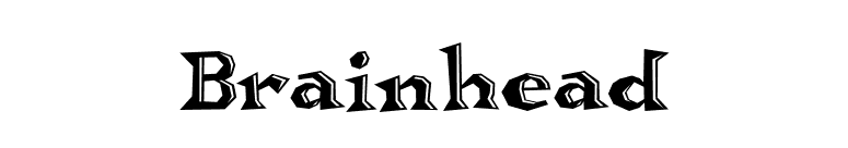 Brainhead font preview