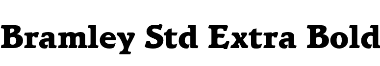 Bramley Std Extra Bold font preview