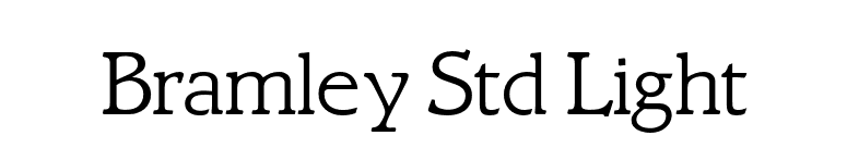Bramley Std Light font preview