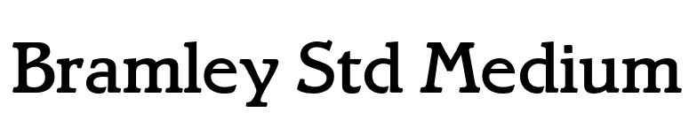Bramley Std Medium font preview