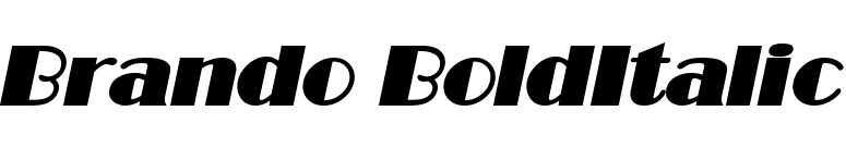 Brando BoldItalic font preview
