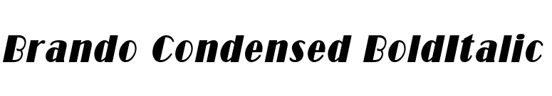 Brando Condensed BoldItalic font preview
