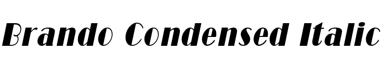 Brando Condensed Italic font preview