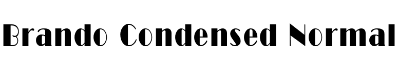 Brando Condensed Normal font preview