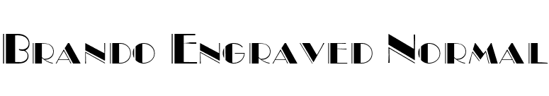Brando Engraved Normal font preview