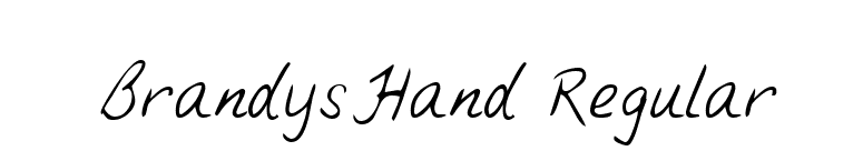 BrandysHand Regular font preview