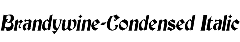 Brandywine-Condensed Italic font preview