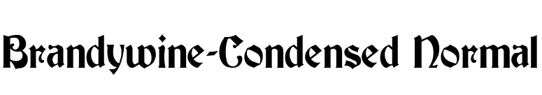 Brandywine-Condensed Normal font preview