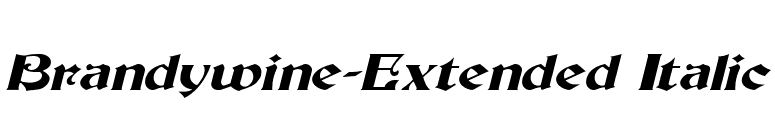 Brandywine-Extended Italic font preview