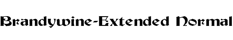 Brandywine-Extended Normal font preview