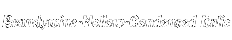 Brandywine-Hollow-Condensed Italic font preview