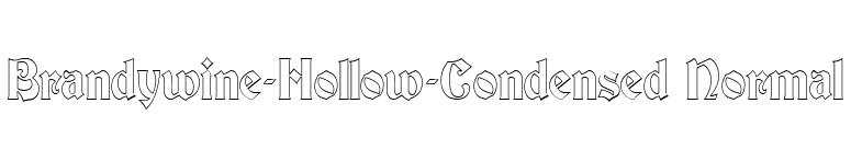 Brandywine-Hollow-Condensed Normal font preview
