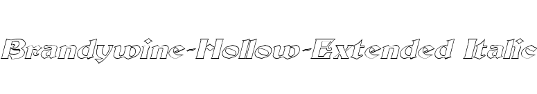 Brandywine-Hollow-Extended Italic font preview