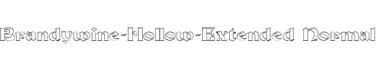 Brandywine-Hollow-Extended Normal font preview