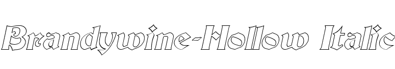 Brandywine-Hollow Italic font preview