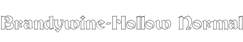 Brandywine-Hollow Normal font preview