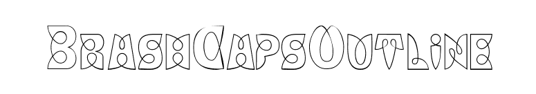 BrashCapsOutline font preview