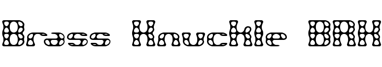 Brass Knuckle BRK font preview