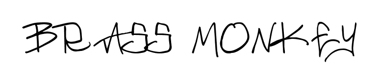 Brass Monkey font preview