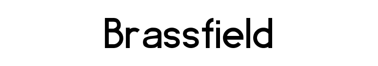 Brassfield font preview