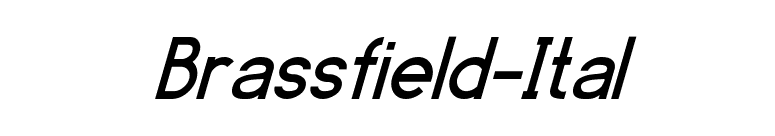 Brassfield-Ital font preview