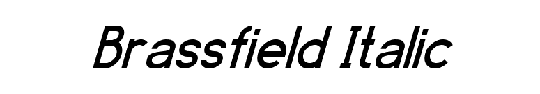Brassfield Italic font preview